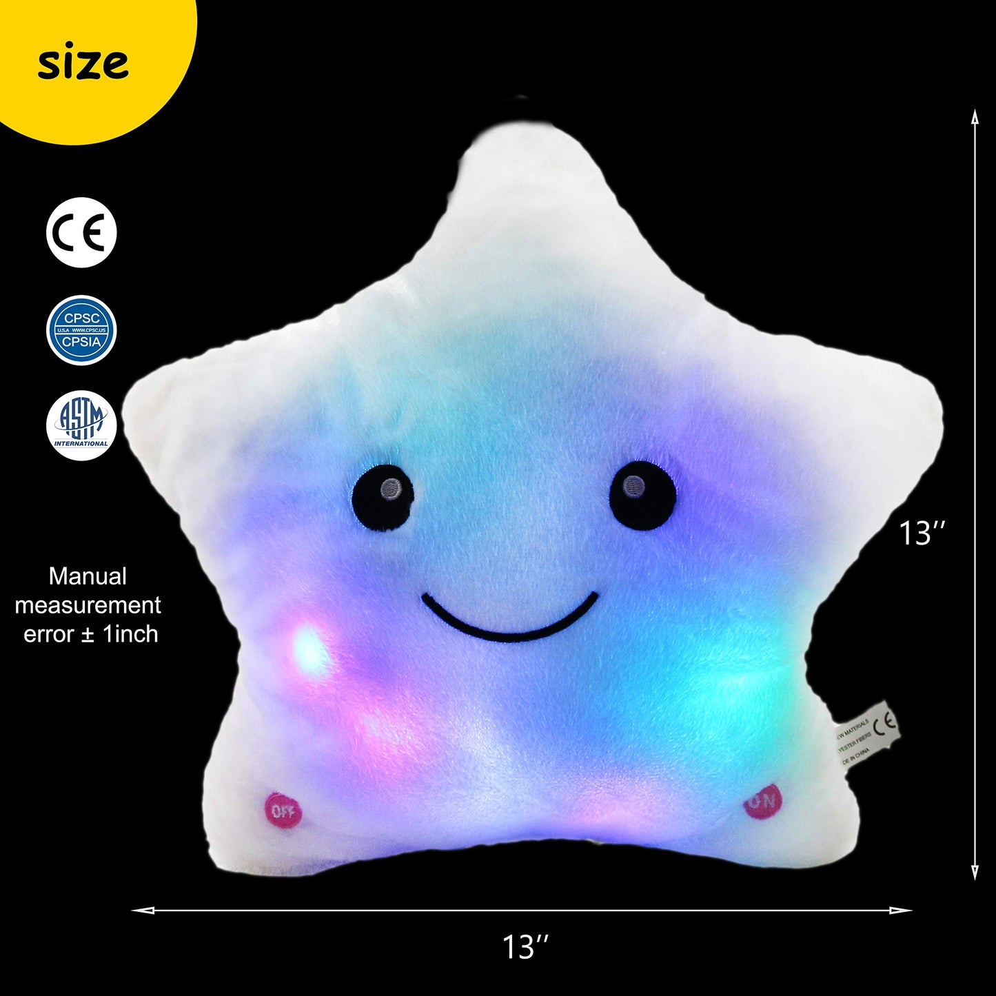 Bstaofy 13 Light up Musical Twinkle Star Lullaby Glow Light up Stuffed Animal LED Toys Soft Cuddly Singing Birthday Valentines C