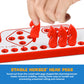 GAMES BY 3D Pegs and Jokers Board Game - Portable Fun for 2-8 Players - Red Plastic - Easy to Learn with Horse-Head Peg & Cards
