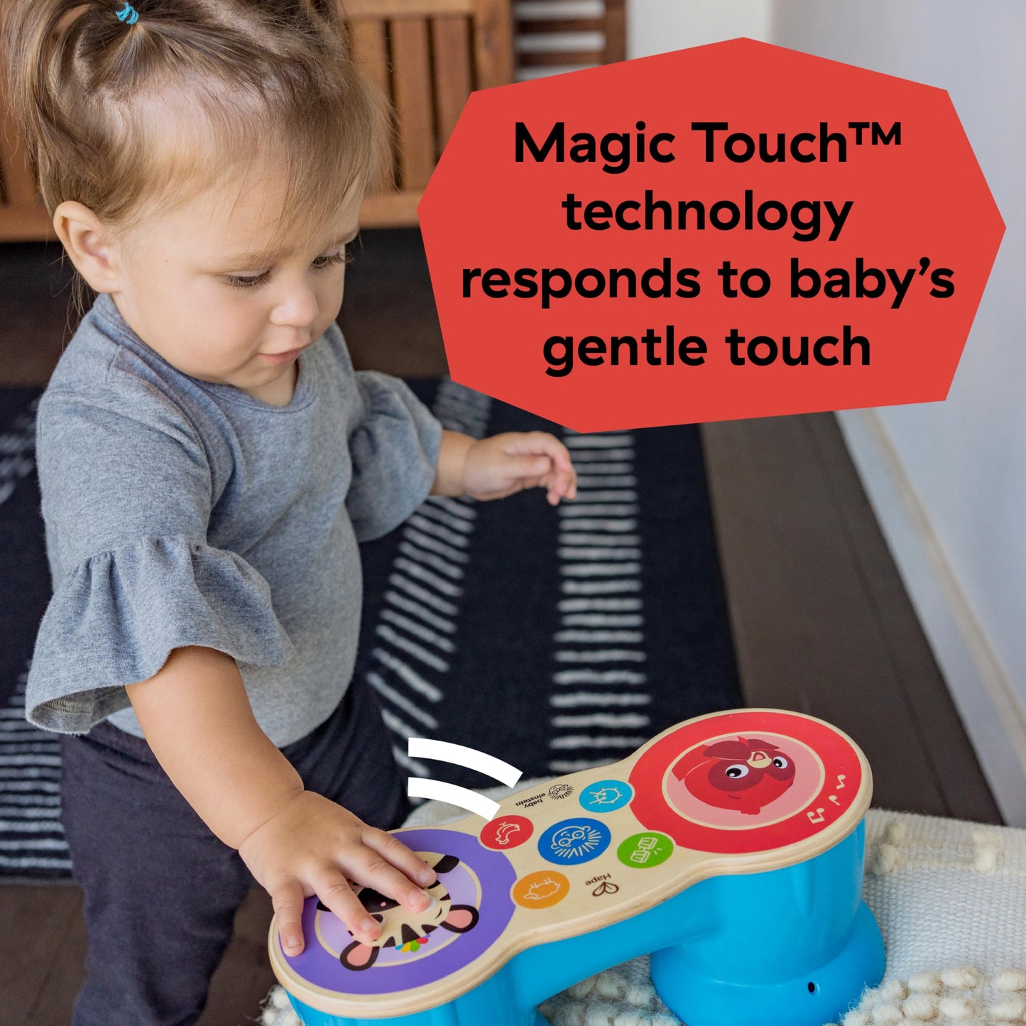 Baby Einstein Notes & Keys Magic Touch Wooden Electronic Keyboard Toddler Toy, Ages 12 Months +