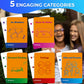 Quokka Conversation Cards Game - Kids Edition | 500 Questions | Premium Version | Share Thoughts - Fun Talking Board Game For Family Night