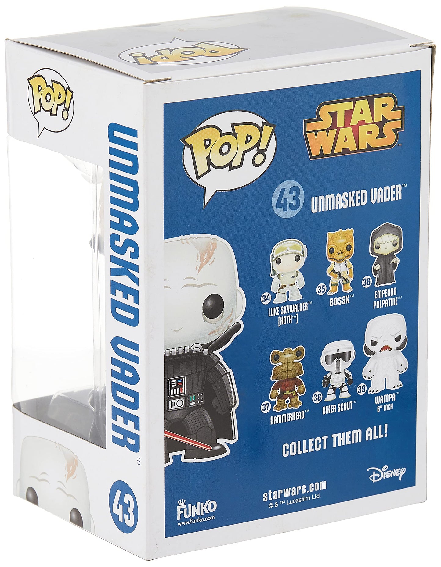 Funko Pop Star Wars: Unmasked Darth Vader Action Figure