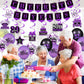 Purple 80Th Birthday Decorations For Women Men Purple Black 80Th Birthday Banner Hanging Swirls 80Th Birthday Balloons Happy 80Th Birthday Cake Topper For Purple Cheer To 80 Years Party Supplies