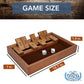WE Games Shut the Box Game Wooden - 9 Number Flip Tiles with Dark Stained Wooden Box  Board Game for Game Night  Math Games  Clackers  Family Games  mature-themed Dice Games  Board Games for mature-themeds  11 inches