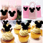 Mickeys Mouse Vinyl Chalk Chalkboard Stickers Minnies Mouse Head Stickers 2.97 x 2.5 Inch PVC Mickeys Stickers Mouse Head Sticke