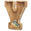 Aorcmitn Extra Large Wooden Letter Coin Piggy Bank For Boys Girls Kids Toddler Alphabet Y Money Bank (Initial-Y-12)