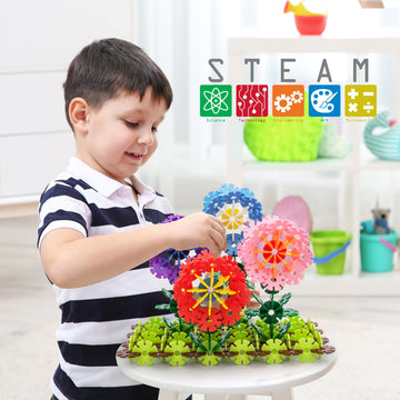 Picassotiles 550 Piece Building Chips Interlocking Construction Toys Creative Disc Block Toy Kit 3D Stacking Puzzle Stem Learnin