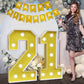 Imprsv Marquee Numbers Gold 21St-Birthday Decorations: Large 3Ft Light Up Number 21 Birthday Decoration For Women Men Twenty One