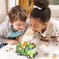 Goliath Trash Stash Game W/ 24Pc Puzzle - Fill Trashcan, Watch It Dump Into Garbage Truck Or Truck Chucks It Up - Includes 24-Piece Puzzle