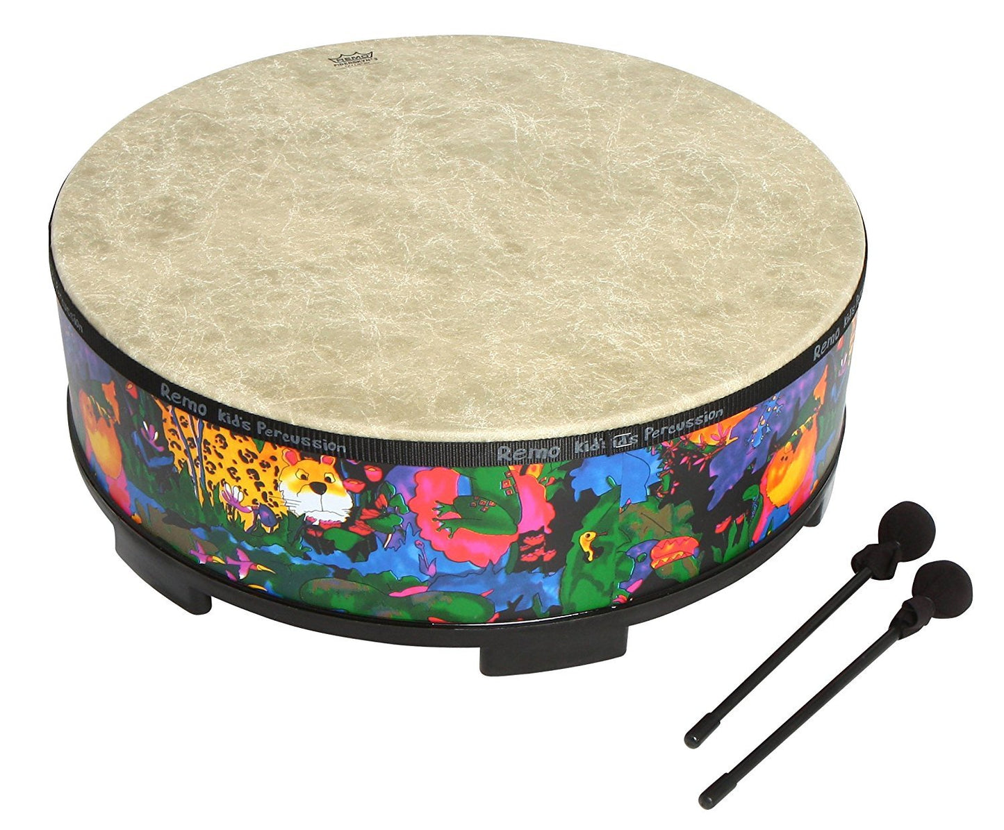 Remo KD-5822-01 Kids Percussion Gathering Drum - Fabric Rain Forest  22