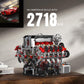 Mould King V8 Engine Model Kit, 2718 PCS Plastic Building Blocks, STEM Engineering Toy, Model WX10130-LZUSYL