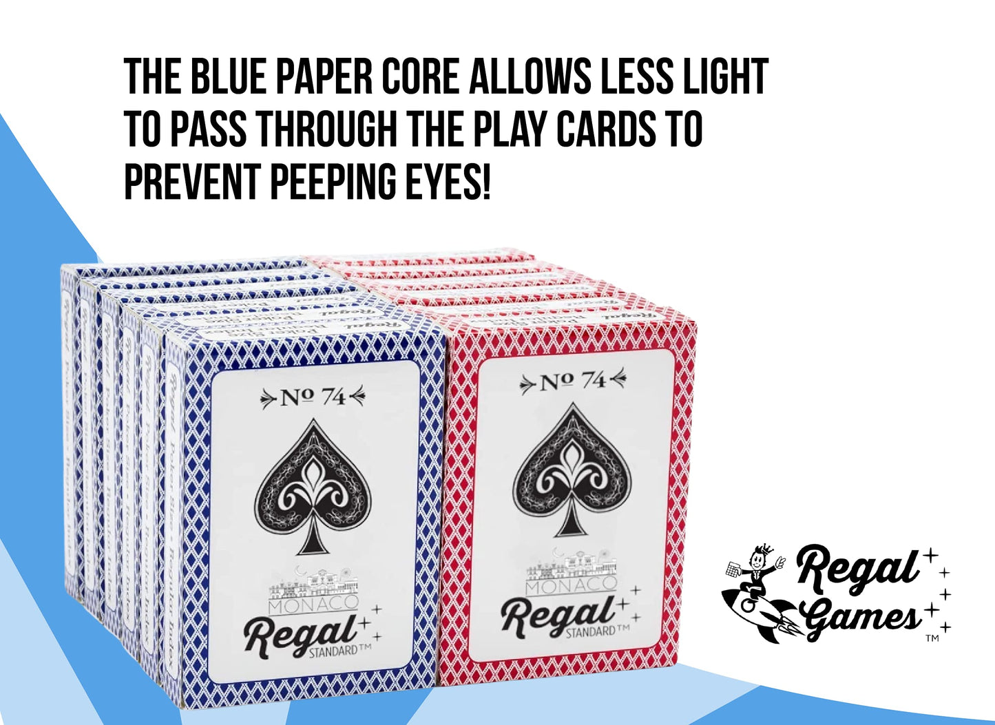Regal Games - Bulk Playing Cards Set For Adults & Professionals - 48 Standard Decks, Large Print Deck Of Cards - Blackjack, Euchre, Canasta, Poker Cards - Fun & Travel Playing Cards
