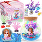 Kids Mermaid Terrarium Crafts Kit, Remote Control 13-In-1 Led Night Light Up Color, Mermaid Birthday Gifts Toys For Girls, Diy M