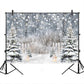Avezano Winter Photography Backdrop Glitter Snowy Forest Pine Tree Background Snow Christmas Xmas Holiday Party Decor Banner Por