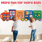 Train Activity Wall Busy Board Panels | 11-in-1 Wooden Sensory Wall Panel for Kids, Toddler Montessori Learning Activity Center,