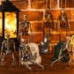 Zhwkmyp 12 Pcs Mini Skeleton Figurines, Plastic Small Skeleton Figurines For Crafts, Halloween Old Model Figurines For Party Sup