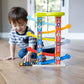 Fat Brain Toys Zigzag Racetrack - Number-Learning Car Tower for Preschoolers, 15 x 12.5 x 4 inches, Mixed Materials, Model FB424