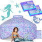 Skywin Air Tent Kids Fort Playhouse Fan Tent (Mermaid) - 2 Pack Improved Inflatable Fort Sets Up And Stores Away In Seconds (Fan Not Included)