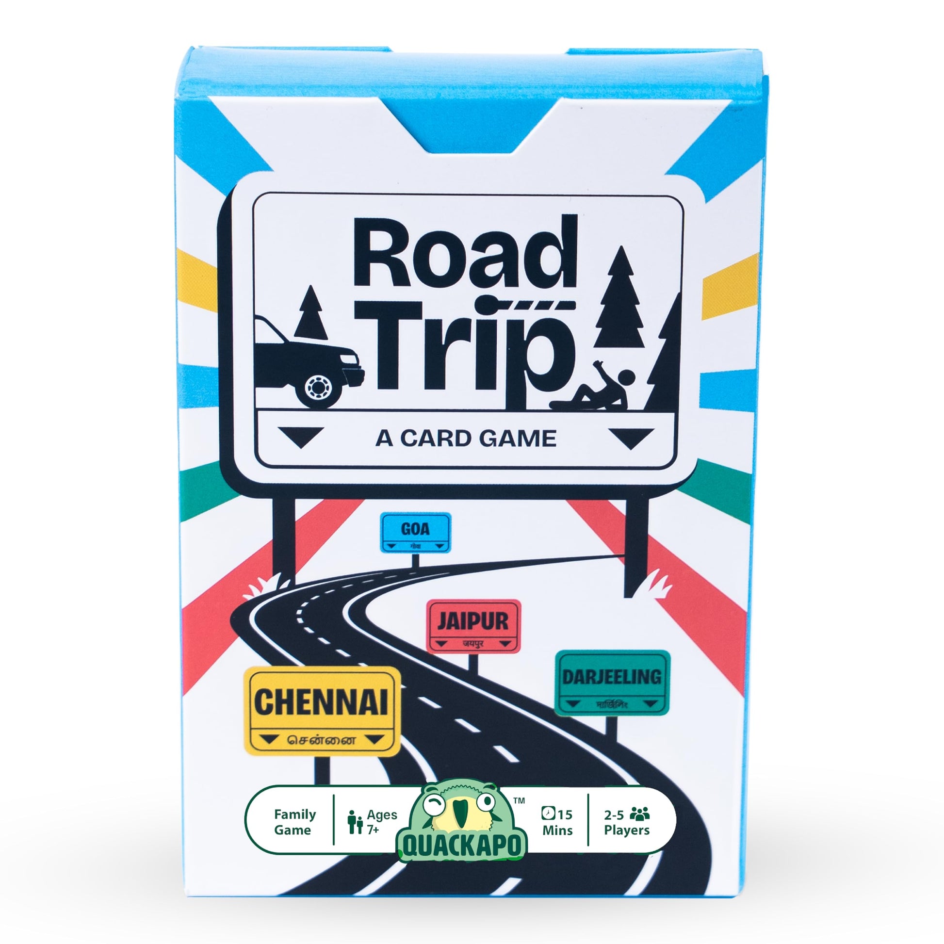 Quackapo Road Trip Card Game For Kids, Adults & Families, Play At Parties, Picnics And Vacation Travel, Ages 7+, 2 To 5 Players,