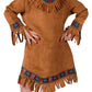 Fun World Native American Toddler Girl Costume, Brown, Large