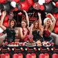 Red Birthday Decorations For Men Women Boys Girls, Red And Black Party Decorations, Include Balloons Arch Garland Kit, Happy Bir