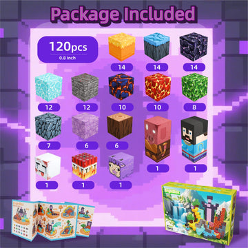 Magnetic Blocks 120PCS Magnetic Building Blocks for Kid 3+  Building Toys for Kid Boys Girls  STEM Sensory Gift for Birthday