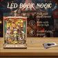 mature-themed Book Nook Kit  DIY Mini Dollhouse Book Corner Kit with LED Light and Dust Shield  mature-themed 3D Wooden Bookshelf Puzzle Book Corner Insertion Decorative Crafts - Puppet Theater (SQ-33)