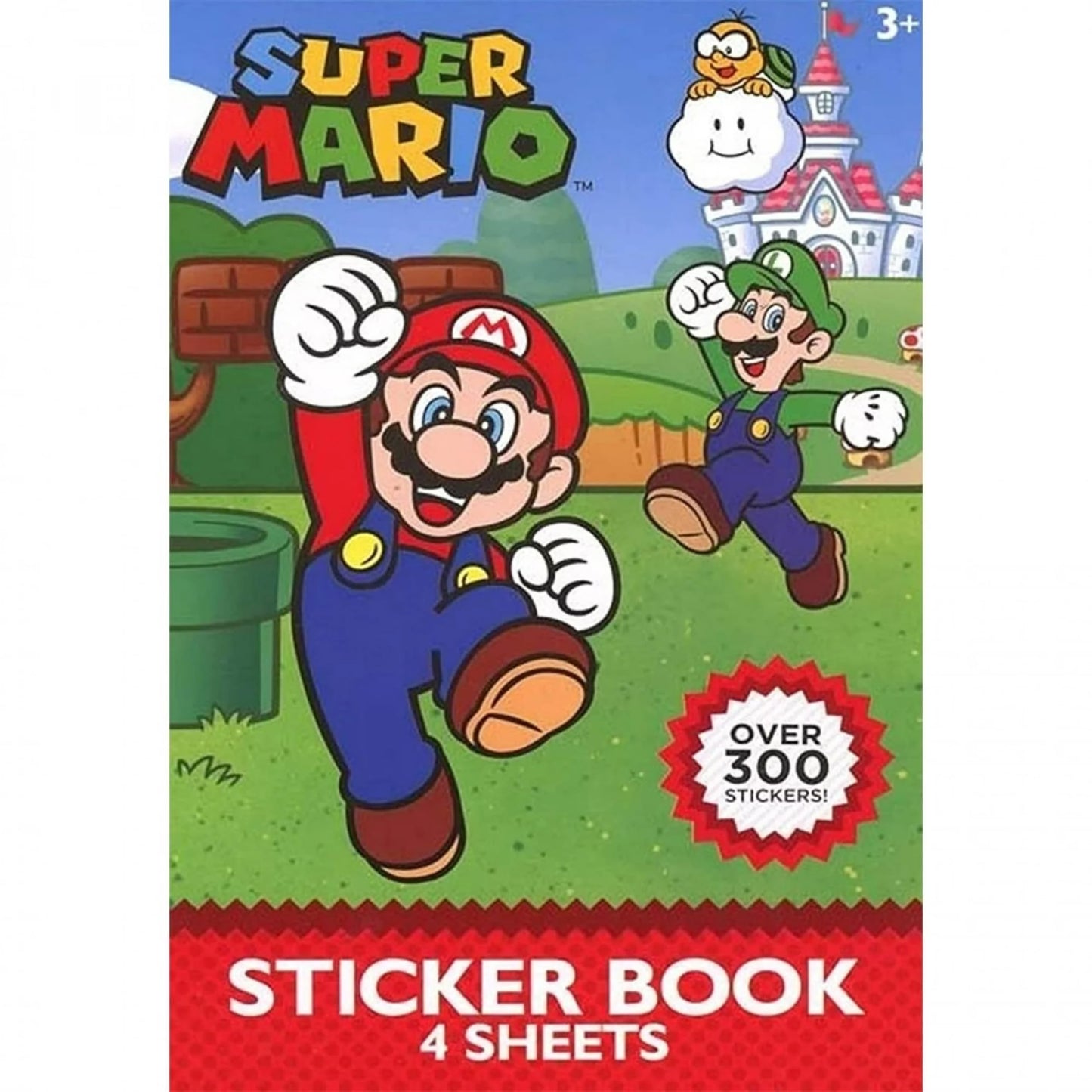 UPD Super Mario 4 Sheet Sticker Pad, 300 Plus Stickers (1 Set)
