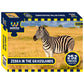 Webby Kid Zebra in The Grasslands Jigsaw Puzzle, 252 Pieces,Multicolor
