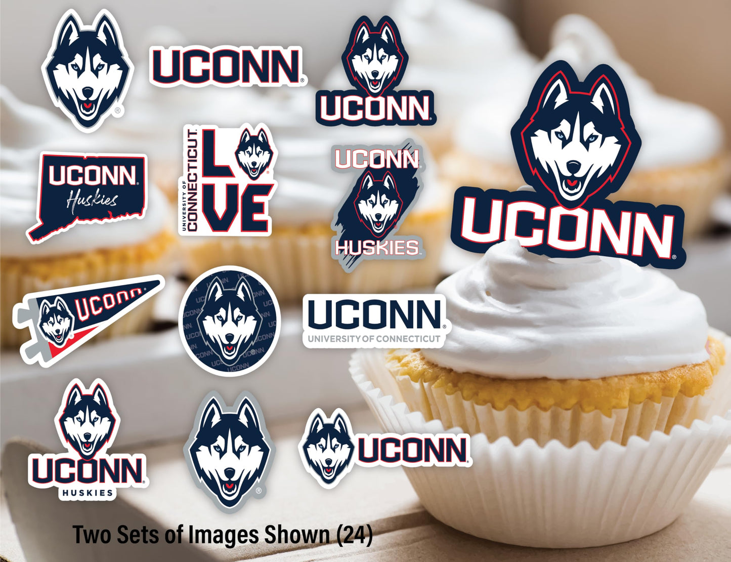 Uconn Huskies Party Supplies (42 Pieces) For University Of Connecticut Graduation, Tailgating And Birthday Party Decorations Wit