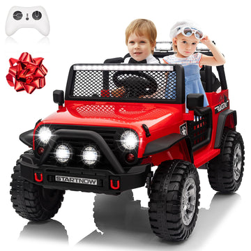 JOYRACER 24V 4WD Ride on Truck Car w/800W Motors, Gift Flower, Remote Control, 2 Seater, 3 Speeds, Pop Music, Power 4 Wheels, 24