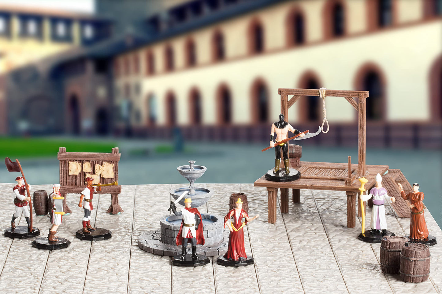 Townsfolk Mini Fantasy Figures - Nobility Class - 8Pc Hand-Painted Non Player Character Npc Miniatures - 1' Hex-Sized Compatible W Dnd Dungeons Dragons, Pathfinder Rpg Tabletop Games