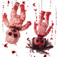 Simgoing 2 Pcs Halloween Creepy Dolls, 10 Inch Bloody Zombie Haunted Dolls, Scary Hanging Ghost Haunted With Rope For Halloween