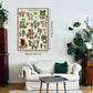 Vintage Houseplant Puzzle 1000 Pieces For Adult, Botany Succulent House Plant Puzzle, 39 Common Indoor Plants Jigsaw Puzzles