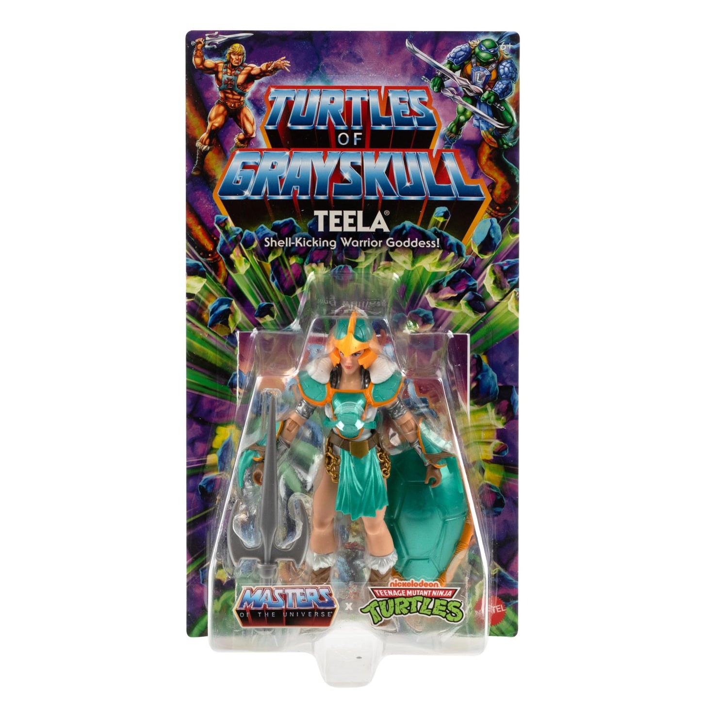 Masters of the Universe Mattel Origins Turtles of Grayskull Action Figure & Accessories  Teela Collectible Toy with 16 Joints  TMNT & Motu Crossover