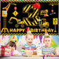 Construction 3rd Birthday Banner Decorations for Boys Kids, Dump Truck Construction Theme Three Birthday Party Supplies, Excavat