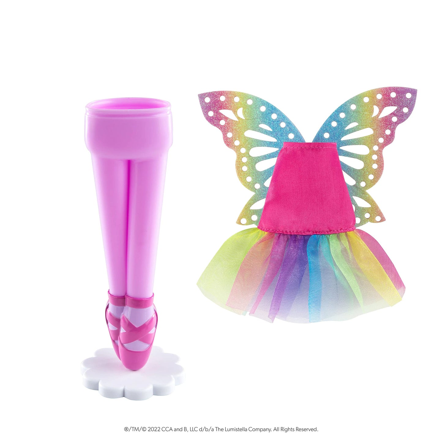 The Elf On The Shelf Scout Girl (Dark Tone/Brown Eyed Girl) With Magifreez Rainbow Snow Pixie
