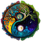 Jigfoxy Wooden Puzzles for Adults, Tree of Life Wooden Jigsaw Puzzles, Unique Zen Shape Puzzles, Christmas Thanksgiving Gifts fo