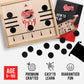 Bungee Table Fast Sling Puck Game - Xl Size - Test Your Speed And Accuracy With This Fast-Paced Wooden Air Hockey Board Game - F