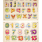 Khilonewale  Wooden Small Alphabet & Numbers Puzzle Board For Kids Educational Learning Toy (Pack Of 2)