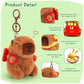 Achwishap 2PCS Capybara Plush Keychain,Cute Keychain Capybara Stuffed Animal,Soft Capybara Plush Toys Key Chain,Kawaii Plushie S
