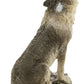 The Bridge Collection Small Howling Wolf Figurine - Resin Gray Wolf Howling Statue For Tabletop Decor