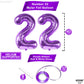 Katchon, Purple 22 Balloon Number - Big, 40 Inch | 22 Birthday Decorations For Women | 22 Balloons, 22Nd Birthday Decorations For Women | 22 Birthday Balloons, 22 Year Old Balloon | 22 Number Balloons