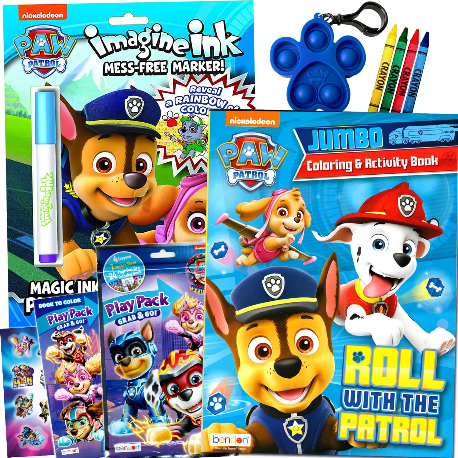 Paw Patrol Coloring Book and Sticker Activity Set for Kids - Bundle with Paw Patrol Book, Paw Patrol Imagine Ink, Paw Patrol Pla