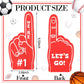 SEEVOR 12pcs Foam Finger Mini Foam Fingers 5 Inch Cheerleading Foam Finger For Sports Events Games Themed Birthday Party (Red)