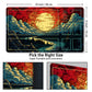 Malqiqi Playmat For Mtg, With Free Storage Bags,Game Mat 24 X 14 Inches, Tcg And Board Game Mat For Cards,Mousepad Desk Mats (With Zones,Magic Mat 9)
