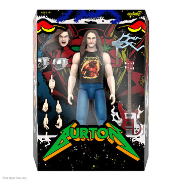 Super7 Ultimates! Cliff Burton (Superhero Poster) - 7' Action Figure With Accessories Heavy Metal Collectibles And Retro Toys