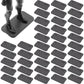 Generic EBCO 50-Piece Plastic Action Figure Display Stand Base, Multi-PEG Support for 6" Star Wars Figures, Black, Model P8150-BLACK