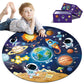 Round Jigsaw Puzzles,Floor Puzzle For Kids,Large 70 Piece Puzzle For Toddler Ages 3-5,Preschool Learning Educational Toy Christmas Birthday Gift For 4-8 Years Old Boy Girl (Solar)