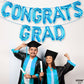 Katchon, Blue Congrats Grad Balloons - 16 Inch | Congrats Grad Banner Balloons For Graduation Decorations Class Of 2025 | Congratulations Balloons For Graduation Balloons Class Of 2025 Decorations