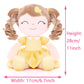 Gloveleya Baby Doll Gifts Plush Curly Girl Toys With Love 16' Yellow
